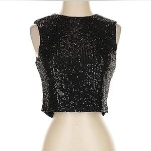 Noli Midnight Black Sequin Fabric